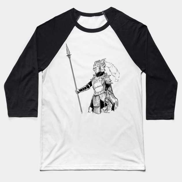 Knight Baseball T-Shirt by ptrdcheese